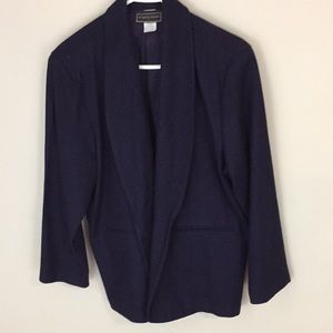Vintage Intriguing Threads Navy Wool Blazer Size  Medium